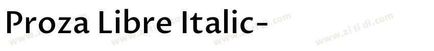 Proza Libre Italic字体转换